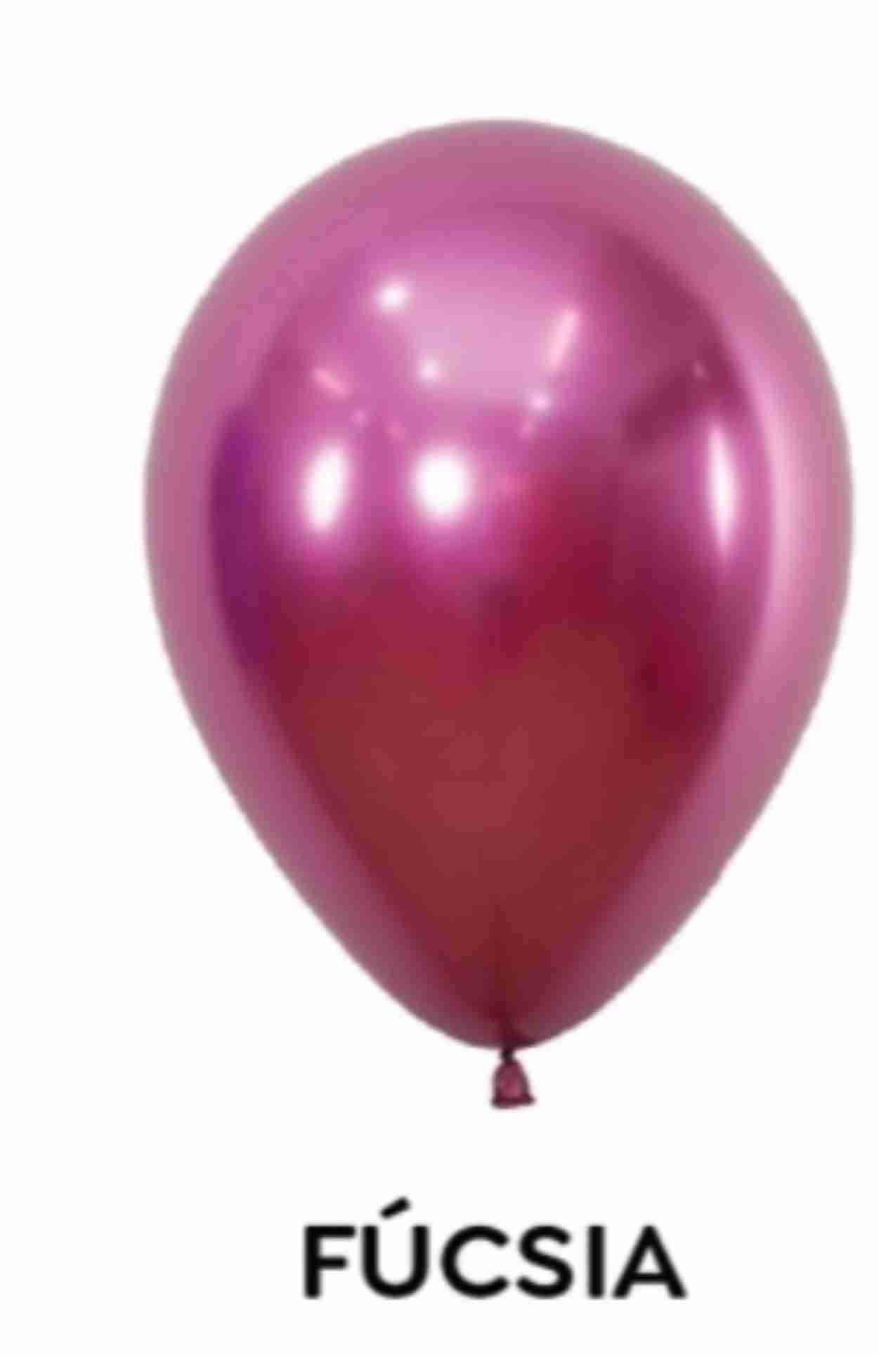 Pct 50 Balões Látex Liso Fucsia Reflex – Sempertex Cromus - Tamanho R5