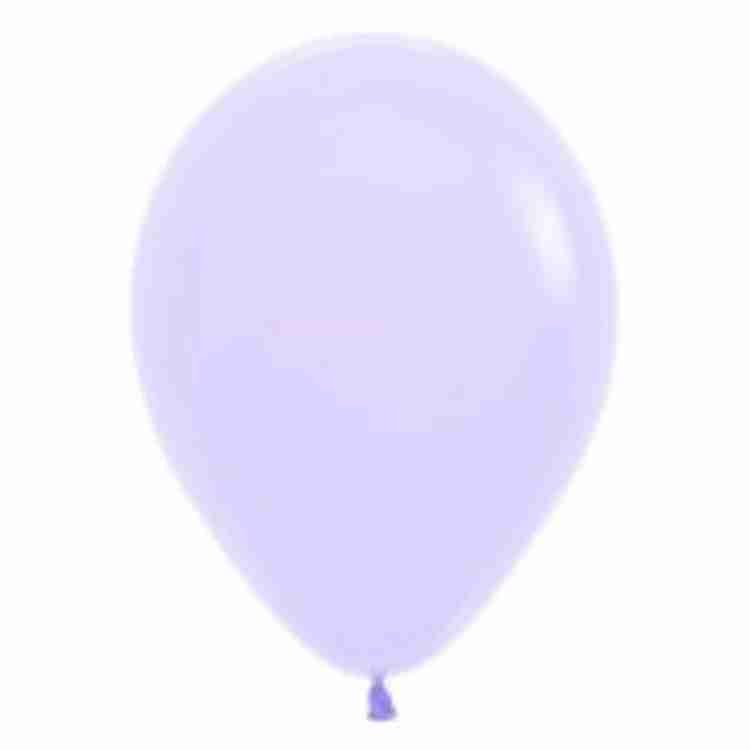 Pct 50 Balões Látex Liso Lilás Pastel Mate – Sempertex Cromus - Tamanho R12