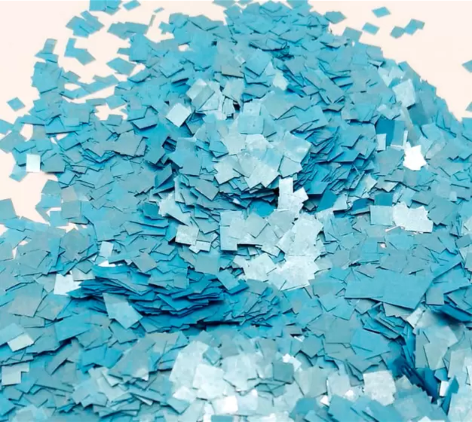 Confete Mini Picadinho Metalizado 25g - Azul Claro Dupla Face