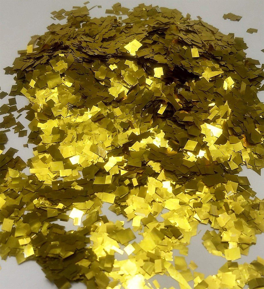 Confete Mini Picadinho Metalizado 25g - Dourado Dupla Face