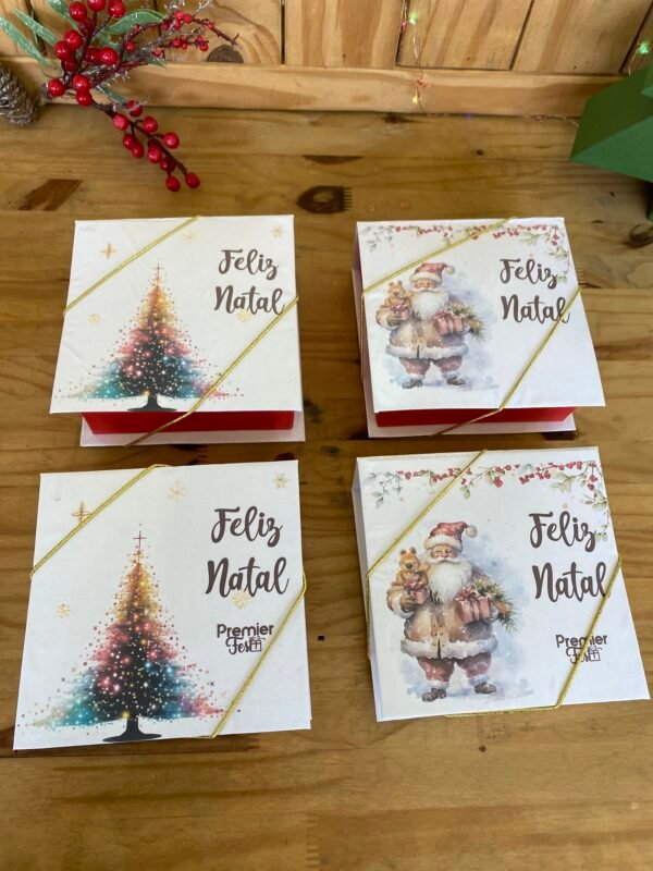 Caixa Cartonada de Natal para 4 Trufas (tampa livro) - Imagem 8