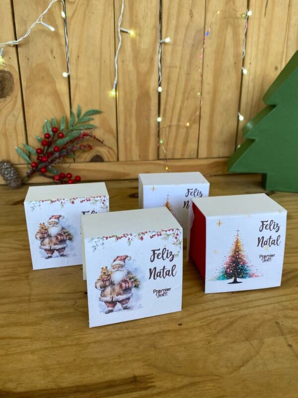 Caixa Cartonada de Natal para 4 Trufas (tampa livro) - Imagem 7