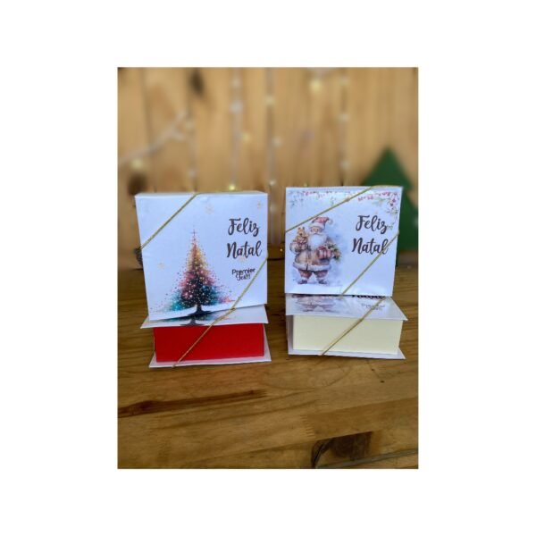 Caixa Cartonada de Natal para 4 Trufas (tampa livro)